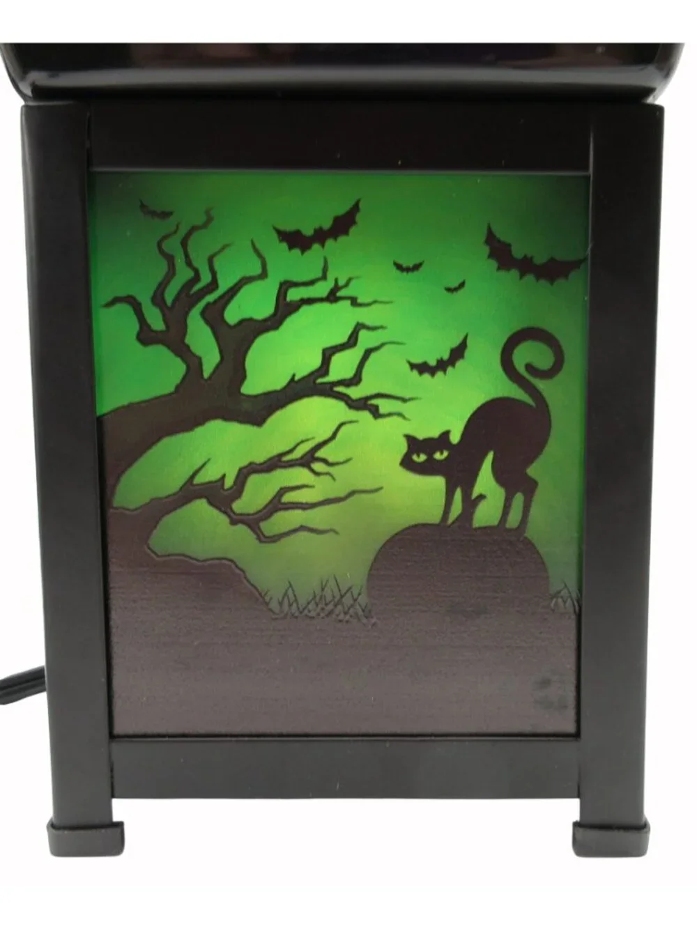 Retired Scentsy Black Pumpkin Graveyard Halloween Decor Wax Warmer Original Box